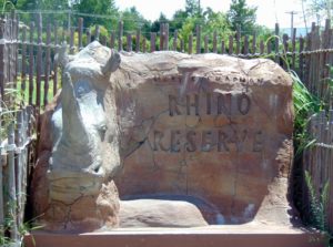 Rhino Reserve Sign Tulsa Zoo