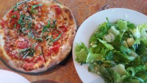 Margarita Pizza and Ceaser Salad Spin Neapolitian Pizza Papillion NE
