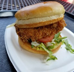 Buttermilk Fried Chicken Sandwich with Sriracha Mayo