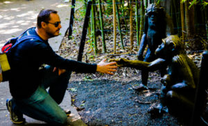 Steve & Chimpanzee Statue Dallas Zoo